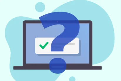 FAFSA filed, now what? Image of a computer screen with a large? In the middle.